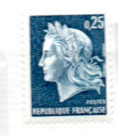 FRANCE N° 1535a 0.25 BLEU FONCE TYPE MARIANNNE DE SCHEFFER ROULETTE AVEC NUMERO ROUGE NEUF SANS CHARNIERE - Roulettes