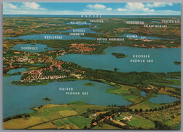 Plön - Luftbild 4   Plöner See Behlersee Dieksee Langensee Höftsee Suhrer See Süseler See Ukleisee - Plön