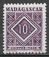 Malagasy Republic 1947. Scott #J31 (MH) Numeral Of Value - Timbres-taxe