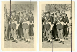 2 PHOTOGRAPHIES. Madagascar. TANANARIVE. Défilé Des Gendarmes. Décorations, Médailles Militaire  . 14 Juillet 1953. - Luoghi