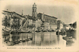 Martigues * Le Canal St Sébatien Et L'église De La Madeleine * Bateaux - Martigues