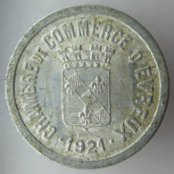 EVREUX - 01.02 - Monnaie De Nécessité - 10 Centimes 1921 - Monétaires / De Nécessité