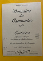 19132 - Domaine Des Caussades 1982 Corbières - Languedoc-Roussillon