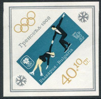 BULGARIA 1967 Winter Olympic Games Block MNH / **.  Michel Block 20 - Blokken & Velletjes