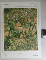 MOERBEKE-WAAS EKSAARDE In 1990 GROTE-LUCHT-FOTO 48x67cm KAART 1/10.000 ORTHOFOTOPLAN HEEMKUNDE PHOTO AERIENNE R642 - Mörbeke-Waas