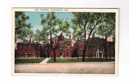 Indianapolis, Indiana, USA, "City Hospital, Indianapolis Ind.". Old White Border Postcard - Indianapolis