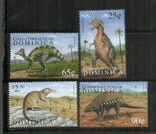 Faune Préhistorique:Tyrannosaure,lézards Géants Hypacrosaurus & Sauropelta,Zalambdaleste Désert De Gobi. 4 Timbres ** - Vor- U. Frühgeschichte