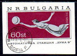 BULGARIA 1966 LUNA 8 Moon Landing Block Used  Michel Block 17 - Used Stamps