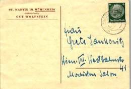 8415 - Oberösterreich - Postkarte , St. Martin Im Mühlkreis , Oberdonau , Gut Wolfstein - Gelaufen 1940 - Rohrbach