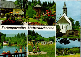 8691 - Kärnten - Feldkirchen , Maltschachersee , See Restaurant , Mehrbildkarte , Maktschacher See - Gelaufen 1975 - Feldkirchen In Kärnten