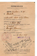 VP18.031 - Croix - Rouge / UFF - Hopital N° 109 MARSEILLE 1917 - Permission - Melle LEVY - BRAM Pour ANNECY X CHAMONIX - Documenti