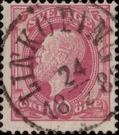 SUÈDE / SWEDEN / SVERIGE - 188? - " LINKÖPING " Date Stamp On Mi.38 / Facit 45 - Oblitérés