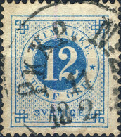 SUÈDE / SWEDEN / SVERIGE - 188? - " PKXP. N°2. " Railway Post T.1a Cds On Mi.21A / Facit 21 - Used Stamps