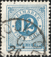 SUÈDE / SWEDEN / SVERIGE - 188? - " STOCKHOLM C."  Ds On Facit 32 / Mi.21B 12 öre P.13 - Usati