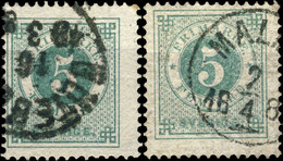 SUÈDE / SWEDEN / SVERIGE - 188? - GÖTEBORG & MALMÖ Cds On 2x Mi.19B / Facit 30e - Used Stamps