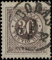 SUÈDE / SWEDEN / SVERIGE - 1882 - " BORÅS " (Type 10) Mi.24B 30 öre Marron / Brown P.13 - Usados