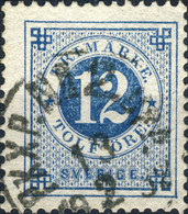 SUÈDE / SWEDEN / SVERIGE - 1882 - " PKXP. Nr2. Upp" Railway T.2 Cds Mi.21B / Facit 32 - Used Stamps