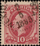 SUÈDE / SWEDEN / SVERIGE - 1885 - "WEXIÖ-ALVESTA" TPO Cds On Mi.28 / Facit 39 - Usati