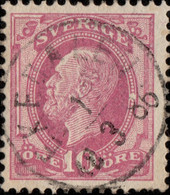 SUÈDE / SWEDEN / SVERIGE - 1886 - White Flaw On Mi.28 / Facit 39 Used " EKEDALEN " - Oblitérés