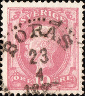 SUÈDE / SWEDEN / SVERIGE - 1887 - " BORÅS " Date Stamp On Mi.38 / Facit 45 - Usati