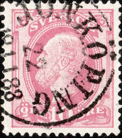 SUÈDE / SWEDEN / SVERIGE - 1888 - " JONKÖPING " Date Stamp On Mi.38 / Facit 45 (–) - Oblitérés