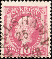 SUÈDE / SWEDEN / SVERIGE - 1888 - " KARLSHAMN " Date Stamp On Mi.38 / Facit 45 (–) - Gebraucht