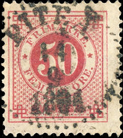 SUÈDE / SWEDEN / SVERIGE - 1891 - " PITEÅ " (Type 14) On Mi.35 50 öre Rose-carmin / Carmine-rose - Gebraucht