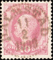 SUÈDE / SWEDEN / SVERIGE - 1889 - " HALMSTAD " Date Stamp On Mi.38 / Facit 45 (•) - Gebruikt