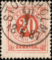 SUÈDE / SWEDEN / SVERIGE - 1887 - " STOCKHOLM L:L: " Ds On Facit 46a / Mi.34 - Used Stamps