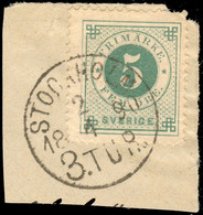 SUÈDE / SWEDEN / SVERIGE - 1890 - " STOCKHOLM  3.TUR " Ds On Facit 43b / Mi.32 - Used Stamps