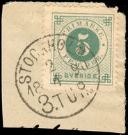 SUÈDE / SWEDEN / SVERIGE - 1890 - " STOCKHOLM  3.TUR " Ds On Facit 43b / Mi.32 - Gebraucht