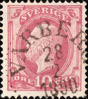 SUÈDE / SWEDEN / SVERIGE - 1890 - " VARBERG " Date Stamp On Mi.38 / Facit 45 - Oblitérés