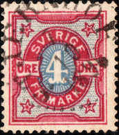 SUÈDE / SWEDEN / SVERIGE - 1895 - " STJERNHOF " Ds On Facit 64 4ö Red/blue - Used Stamps