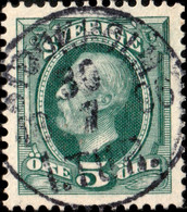 SUÈDE / SWEDEN / SVERIGE - 1896 - " STOCKHOLM 1.TUR.. " Ds On Mi.41a / Facit 52c - Used Stamps