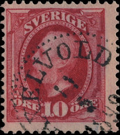 SUÈDE / SWEDEN / SVERIGE - 1898 - " AXELVOLD " (Type 14) On Mi.43 10 öre Rouge / Red - Usati