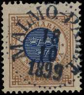 SUÈDE / SWEDEN / SVERIGE - 1899 - " MALMÖ-PAKET " (Type 14) Parcel Cancel On Mi.37 1KR - Gebraucht