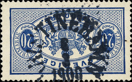 SUÈDE / SWEDEN / SVERIGE - 1900 - " KRISTINEHAMN " (Type 14) On Mi.D15 20 öre Bleu / Blue - Dienstzegels