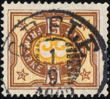 SUÈDE / SWEDEN / SVERIGE - 1902 - " GEFFLE " (GÄVLE) Ds On Facit 63 3ö Brown/orange - Gebruikt