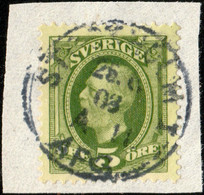 SUÈDE / SWEDEN / SVERIGE - 1903 - " STOCKHOLM 1 / A 11./ AFG." Ds On Mi.41b/Facit 52e - Gebraucht