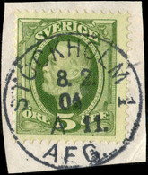 SUÈDE / SWEDEN / SVERIGE - 1904 - " STOCKHOLM 1 / A 11./ AFG." Ds On Mi.41b/Facit 52d - Usados