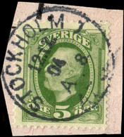 SUÈDE / SWEDEN / SVERIGE - 1904 - " STOCKHOLM 1 / A 8. / AFG." Ds On Mi.41b/Facit 52e - Used Stamps