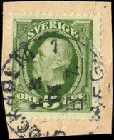 SUÈDE / SWEDEN / SVERIGE - 1904 - " STOCKHOLM 1 / B 7. / AFG." Ds On Mi.41b/Facit 52e - Oblitérés