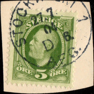 SUÈDE / SWEDEN / SVERIGE - 1904 - " STOCKHOLM 1 / D 6. / AFG." Ds On Mi.41b/Facit 52d - Used Stamps
