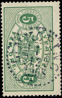 SUÈDE / SWEDEN / SVERIGE - 1905 - " LINKÖPING " (Type 34) On Mi.D3B 5 öre Green OFFICIAL - Servizio