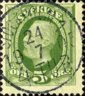 SUÈDE / SWEDEN / SVERIGE - 1905 - " STOCKHOLM 1 / 4.TUR. " Ds On Mi.41b/Facit 52e - Oblitérés