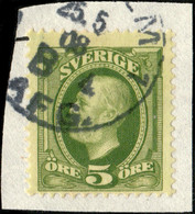 SUÈDE / SWEDEN / SVERIGE - 1908 - " STOCKHOLM 1 / B 4. / AFG." Ds On Mi.41b/Facit 52e - Usati