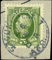 SUÈDE / SWEDEN / SVERIGE - 1908 - " STOCKHOLM 1 / B 9. / AFG." Ds On Mi.41b/Facit 52e - Used Stamps