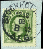 SUÈDE / SWEDEN / SVERIGE - 1909 - " STOCKHOLM 1 / B 12./ AFG." Ds On Mi.41b/Facit 52d - Usados