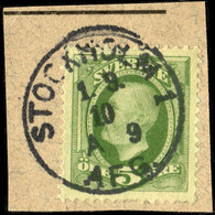 SUÈDE / SWEDEN / SVERIGE - 1910 - " STOCKHOLM 1 / A 9 / AFG." Ds On Mi.41b/Facit 52e - Usati