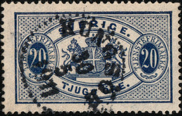 SUÈDE / SWEDEN / SVERIGE - 1911 - " KUNGSÖR " Ds On Facit TJ19 20ö Blue - Usados